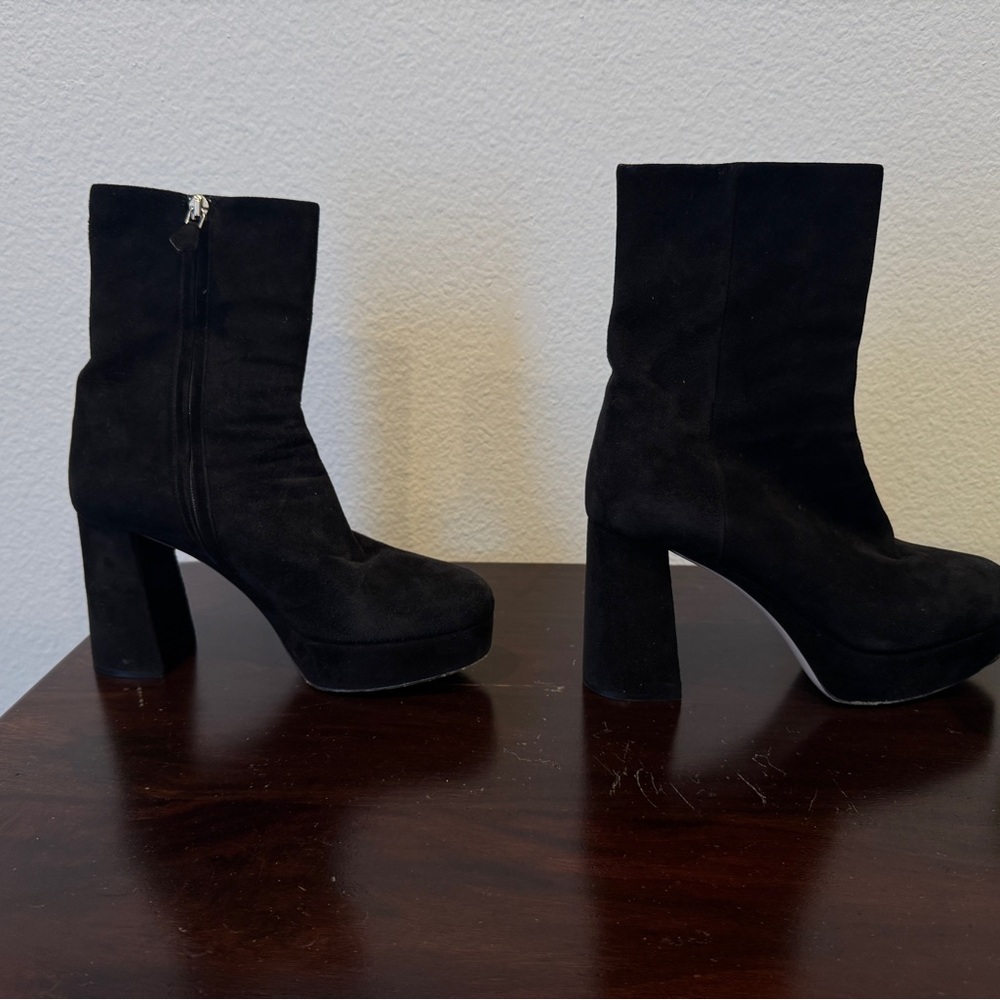 Miu Miu platform suede boots